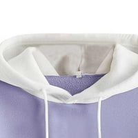 Dukseri za žene za žene prevelicirani blok u boji Ležerne prilike Ležerne prilike pulover dugih rukava