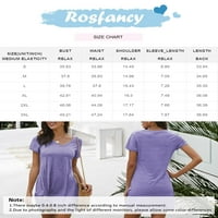 Rosfanty Women-ov majica s kratkim rukavima s kratkim rukavima Haljine Side čvor Mini haljina labava