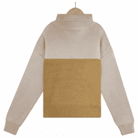 Džemper za žene kontrast color turtleneck pleteni pulover džemper S-XL