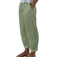 FVWitlyh pantalone za žene pamučne hlače casual ženske pantne pantne pantne casual bagergy elastični