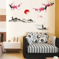 Lierteer kineski stil Sakura japanski ružičasti trešnje cvijet trešanja Dekor zidne naljepnice Dekor