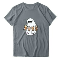 Halloween boo majica za žene Trik ili liječenje odjeće majica kratkih rukava skeleton puckena duhoviti
