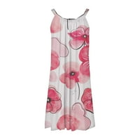 Clearsance Ljetne haljine za žene bez rukava Mini bagerirani izrečeni rečni XL