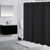Soild vodootporna tkanina kupaonica tuš za tuš s metalnim gromboticama kuke crna 70.8x
