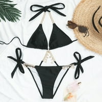 Ženski egzotični dekor od kristala kupaći kostim Dvije kupaće kostime kupalište Bikini set podloge i
