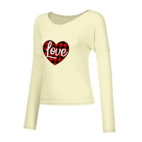 Dnevne košulje za Valentinovo za žene Valentinovo srce grafički tisak parovi modna dukserica majica