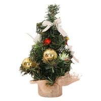 Mini božićni stablo, sa čistim LED svjetlima, umjetnim mini božićnim drvkom sa zvijezdanim krošnjama