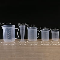 50ml 100ml 150ml 250ml 500ml mjerne čaše za mjerne čaše Plastične diplomirane čaše
