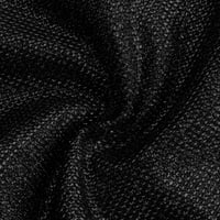 Zpanxa Womens Ljetna haljina Ženska modna seksi V-izrez HIP nepravilna suknja s kratkim rukavima crna
