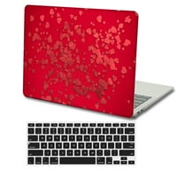 Kaishek plastični tvrdi futrola kompatibilna natrt najnovije macbook zračne mrežnice Display TOUCH ID + crni poklopac tastature Model: a crvena serija 0130