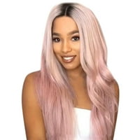 Perike za ljudske kose za žene crna boja prirodna čipka dlake duge kovrčavaju valovito sintetičke perike ružičaste prirodne pune perike za žene