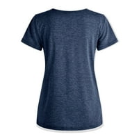 V majice za žene grafički kratki rukav vrhovi bluze Regularne fit t majice Pulover tees vrhovi čvrste