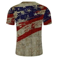 4. jul Dan nezavisnosti Muški majica Ljetni modni casual okrugli vrat 3D digitalni tisak majica kratkih