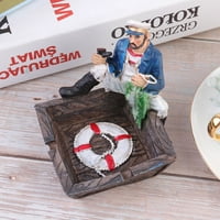 Mediteranska pepeljara istrošena u stilu pepeljastog duhana JAR Umjetnički ukras za kućnu kancelariju