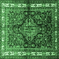 Ahgly Company Zatvoreni pravokutnik perzijski smaragdno zelene tradicionalne prostirke, 8 '10 '