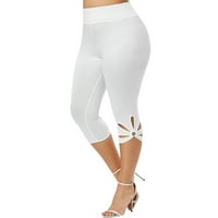 Umitay Womens joga hlače sa džepovima modne žene plus veličine čvrste šuplje elastične struke casual