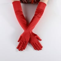 Rukavice za žene duge satenske prste dužine lakta 1920s Opera mladenke plesne rukavice