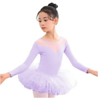 Odjeća za dijete Clearence Baby Girls dječje plesne odjeće Ljeto Dugih rukava Trening odjeća Balet Jednodijelna
