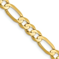 14k žuto zlato konkavan otvoreni Figaro lanac proizveden u Južnoj Africi LFG140-18