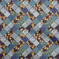 Onuproone pamučne svilene patlidžane ljubičaste tkanine cvjetni šivaći zanatske projekte Tkanini otisci
