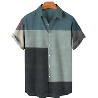 Pseurrlt Summer'cting majice Revel Labavi kratki rukav Havajska mens ne print bluza za plažu S-4XL