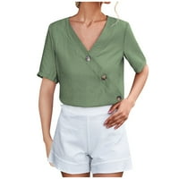 Majica kratkih rukava Moda Žene Labavi ljetni casual s majica s kratkim rukavima V CREAT Strit majica