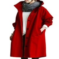 Zodanni Ženska jakna s dugim rukavima kaputa sa dugim rukavima niz witwreener labav odjeća Radni kaput