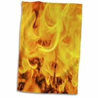 3Droza vatrenu teksturu. Narandžasta i žuta plamena - ručnik, by