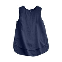 Žene Ležerne prilike plus veličine Posteljina TEE Vintage Solid bez rukava za bluze za vježbanje vesla