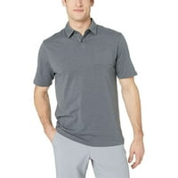 Pod oklopnim muškim nabijenim pamučnim pamučnim košuljom za golf polo majicu, siva, 3xl - nas