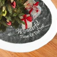 Suknja za božićnu drvvu, Fau Fur plišani božićni ukrasi stablo base mat guste ruljne tepihe za odmor