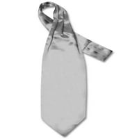 Biagio Ascot Solid Srebrna siva boja kravata siva muška vrata