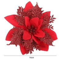 Dabay Božićni cvijet atraktivno realistično anti-fade ukras ukrasite prijenosni cvijet simulacije ne-blediranja za dom