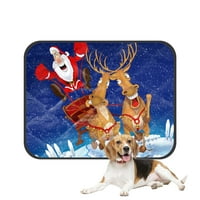 Smiješni Božić Santa Claus Reindeer COROFOLNO SKY SLIKE SNOW VILOPE PET DOG CAT STAN PEE PADOVI MAT