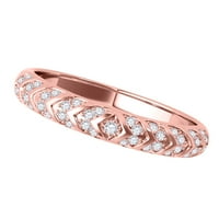 Mauli dragulji za angažovanje prstena za žene 0. Carat dijamant glamurozni angažman vjenčani trake prong 10k ruža zlato