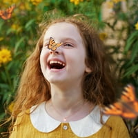Početna ogrlica za leptir za djevojčice 14K Gold Rose Gold ispunjen Dainty Butterfly Privjesak Choker