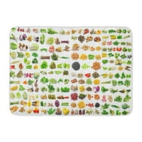 Luk Zelena kolekcija povrća na bijelom crvenom voćnom ritama krompir prostirka vrata 23.6x