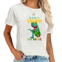 Spremna je za srušiti dinosaurus 2. razreda nazad u Scho izdvojiti se u ovoj trendi ženskoj grafičkoj majici