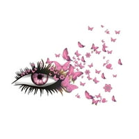 Dagobertniko Prekrasne leptire Zidne umjetnosti Dugi trepavice za oči Vinil naljepnica za spavaću sobu