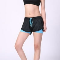 Ženske sportske kratke hlače protiv pražnjenih kratkih hlača na otvorenim fitnes hlače za žene Sky Blue XL