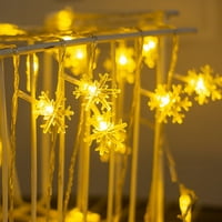Baterija Božićna svjetla Svjetiljke Snowflake String LED bajke za Xmas Garden Patio spavaća soba ukras