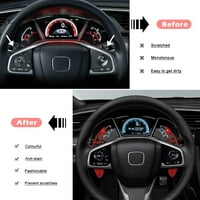 Crveni sportovi aluminijumski upravljač kotač za veslo Shifter Proširenje poklopca Unutrašnje pribor za Honda Accord Civic Insight CR-V
