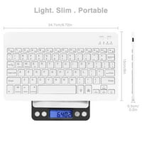 U lagana ergonomska tastatura sa pozadinom RGB svjetla, višestruki uređaj Tanak punjiva tipkovnica Bluetooth 5. i 2,4 GHz stabilna veza za napad za Fire HD
