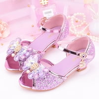 Dječje cipele Aaiyomet s dijamantskim sandalama princeza cipele na luku visoke potpetice pokazuju princeze