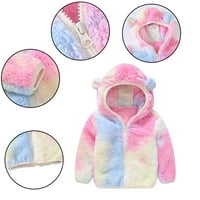 Godderr Kids Baby Snawit Fleece kaputi 9m-5y debele odjeće za toplu uši kapuljače Zip up flis na otvorenom
