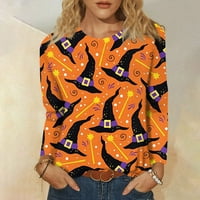 Cleance Halloween Bluze za žene, Halloween ženska modna casual dugih rukava Print Okrugli pulover na