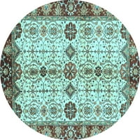 Ahgly Company u zatvorenom okruglu Orijentalno svijetlo Plava tradicionalna područja područja, 8 'kruga