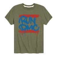 Run DMC Graffiti Logotip - grafička majica kratkih rukava za mlade i mlade