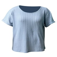 Ljetne majice Ljetne t majice s kratkim rukavima tunika bluza na prevelikoj plus veličine vrhova ženske