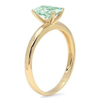 1ct smaragdni rez zeleni simulirani dijamant 14k žuto zlato graviranje izjava godišnjica angažmana vjenčana